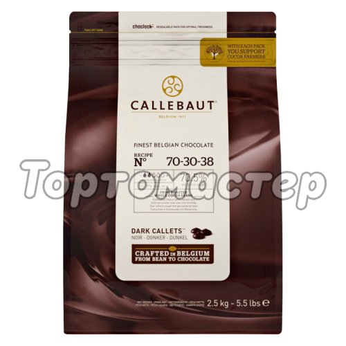 Шоколад горький CALLEBAUT 70,5% 1 кг 70-30-38NV-595,  70-30-38RT-U71 фасовка