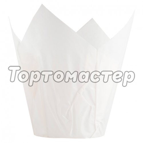 Капсула тюльпан Белая D50 H80 мм 1 шт TULIP W 50*80 E  Т50*80(W), б-102